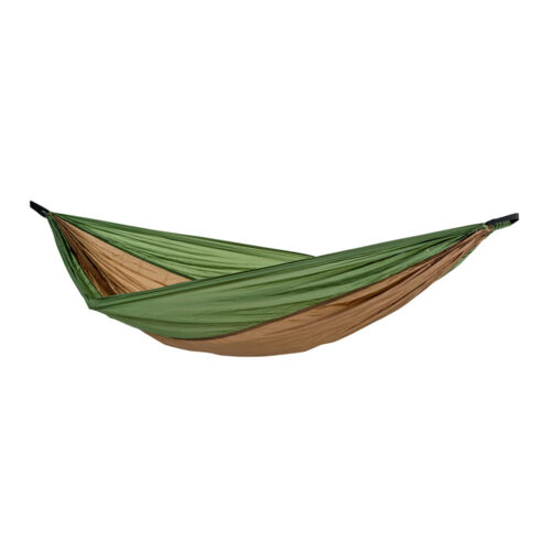 Adventure Hammock Coyote: Hamaca de Viaje/Portátil [1p] Exterior/Camping [Marrón+Verde]