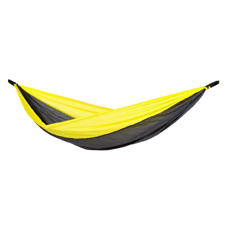 Adventure Hammock Yellowstone: Hamaca de Viaje/Portátil [1p] Exterior/Camping [Negra+Amarilla]