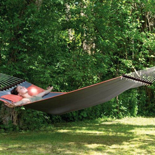 American Dream Grey: Hamaca-Acolchada XL [1-2p] con Barras+Almohada - Imagen 4