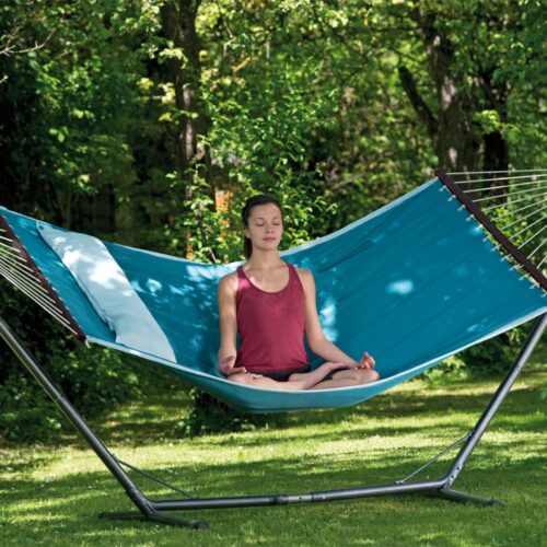 American Dream Petrol: Hamaca-Acolchada XL [1-2p] con Barras+Almohada - Imagen 3