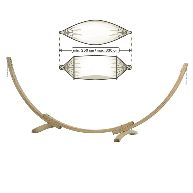 Apollo: Soporte [Madera FSC] p/ Hamaca [250-330cm] Casa y Jardín