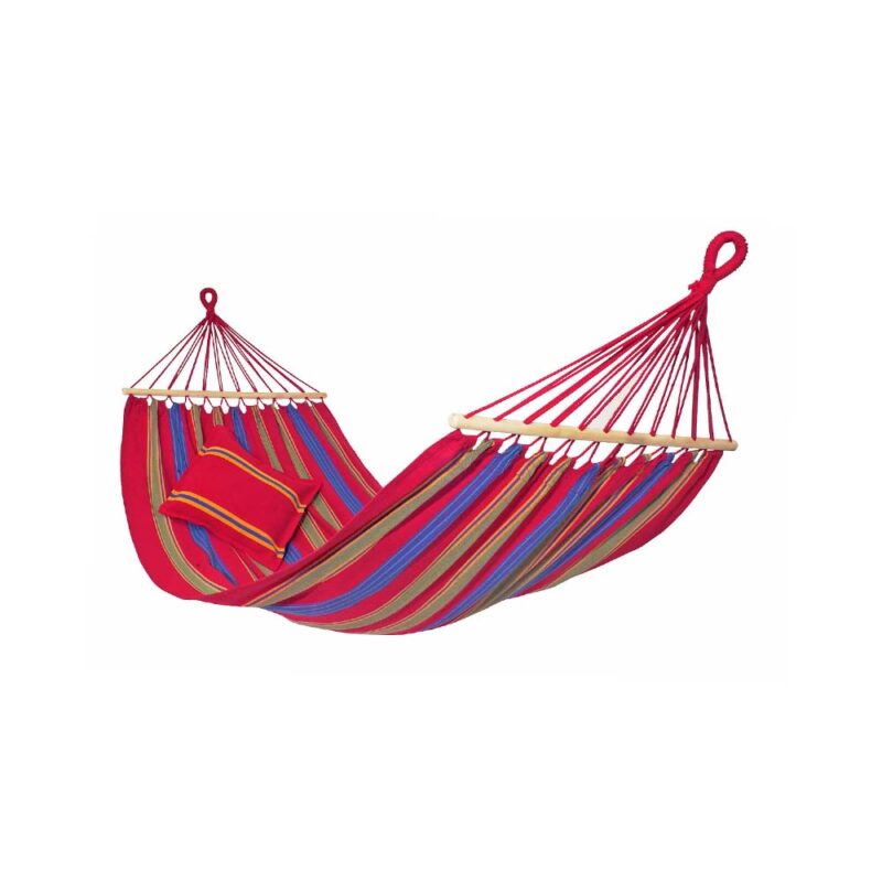 Aruba Cayenne: Hamaca XL [1-2p] de Exterior c/ Barras [Casa y Jardín] Multicolor