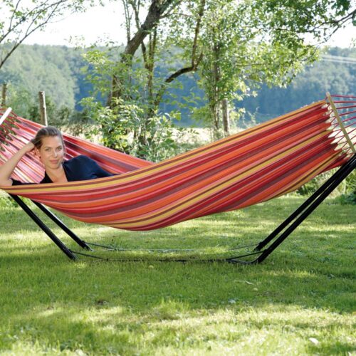 Beach Set: Conj. Soporte [Acero]+Hamaca de Exterior c/ Barras [1p] Casa y Jardín - Imagen 4