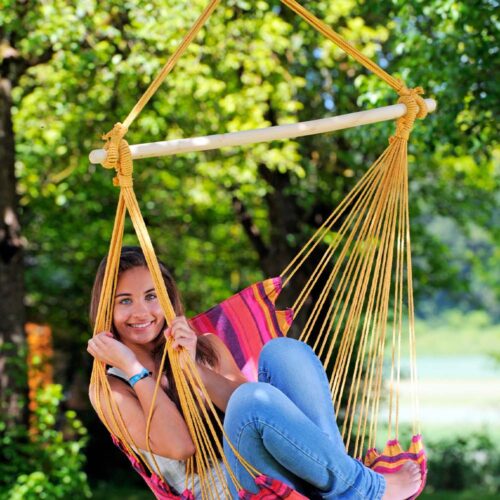 Belize Vulcano: Silla Colgante Individual [Algodón Reciclado] Acolchada - Imagen 3