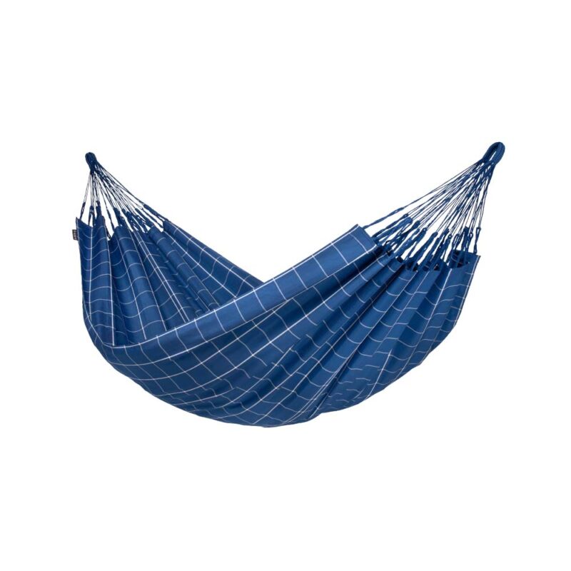 Brisa Marine: Hamaca XXL de Exterior [Casa y Jardín] Hecha a Mano [Azul oscuro/patrones]