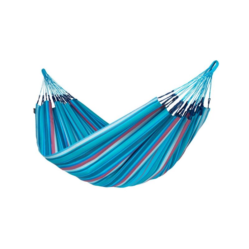 Brisa Wave: Hamaca XXL de Exterior [Casa y Jardín] Hecha a Mano [Multicolor+Turquesa]