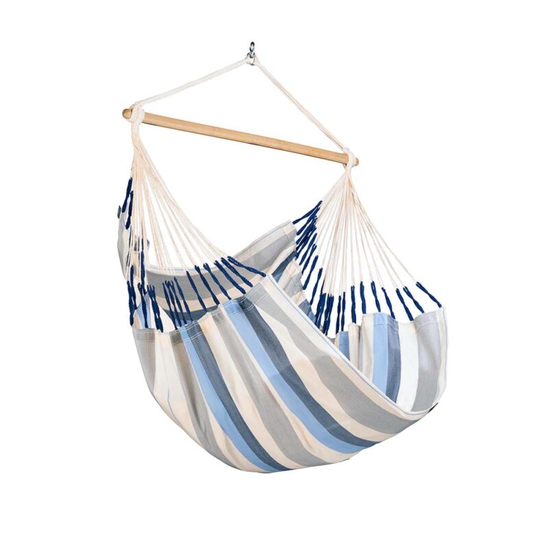 Domingo Sea Salt: Lounger/Silla Hamaca de Exterior Hecha a Mano [Madera FSC] Casa y Jardín [tonos Azul]