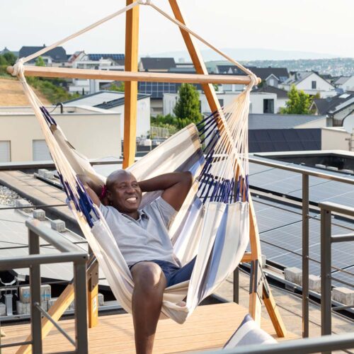 Domingo Sea Salt: Lounger/Silla Hamaca de Exterior Hecha a Mano [Madera FSC] Casa y Jardín - Imagen 5