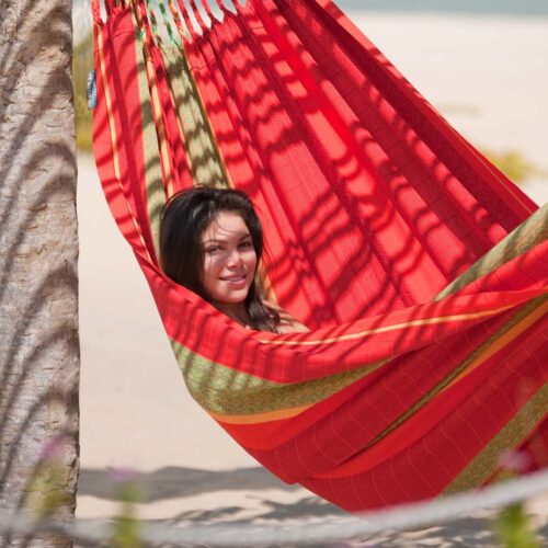Flora Chilli: Eco-Hamaca XXL [2-3p] 100%Algodón Bio /Hecha a Mano - Imagen 4