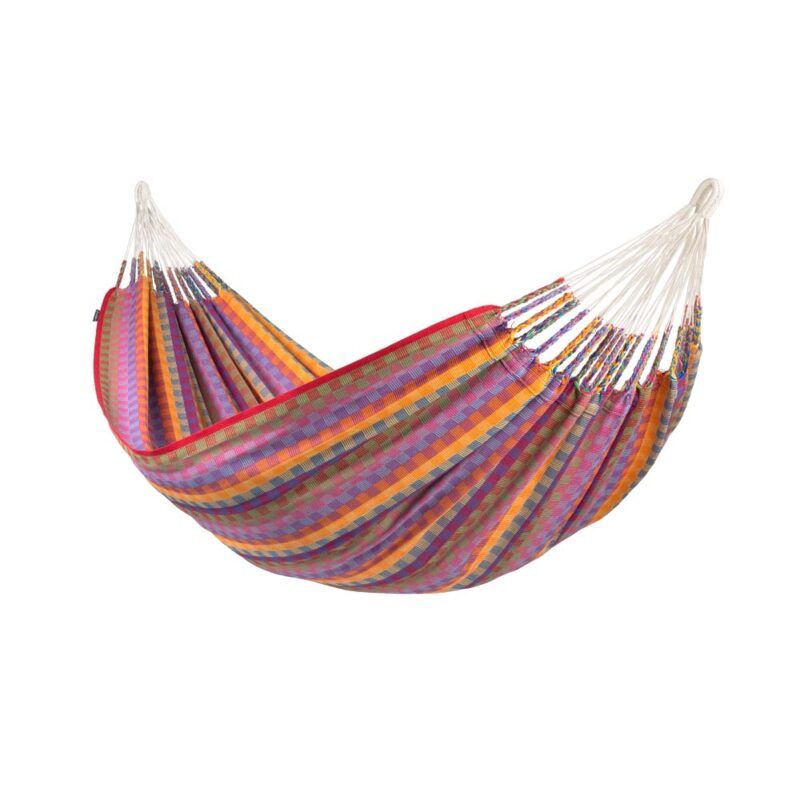 Flora Flowers: Eco-Hamaca XXL 100%Algodón Bio /Hecha a Mano [Multicolor/patrones]