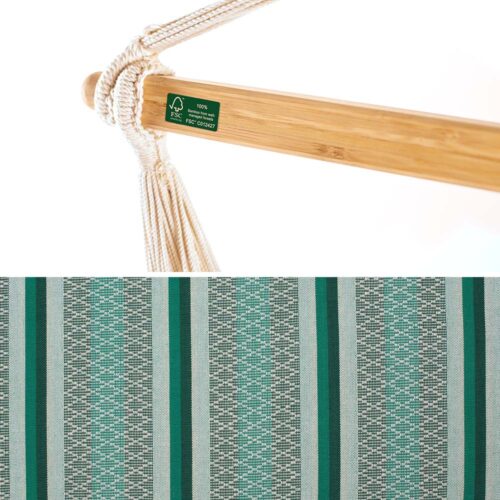 Habana Agave: Eco-Lounger/Silla Hamaca 100%Algodón Bio+Madera FSC /Hecha a Mano - Imagen 5