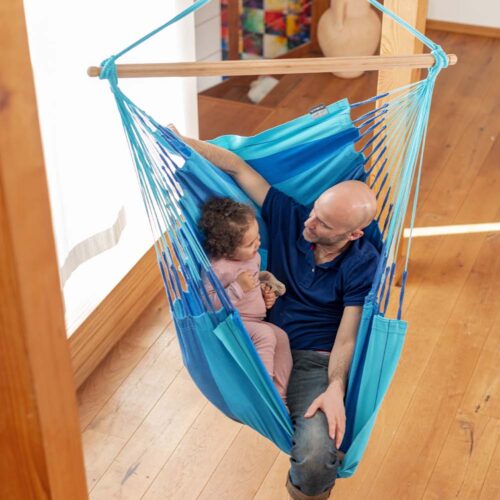 Habana Lagoon: Eco-Lounger/Silla Hamaca 100%Algodón Bio+Madera FSC /Hecha a Mano - Imagen 5