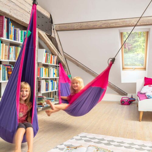 Joki Lilly: Nido/Silla Colgante Infantil [100%Algodón Bio] c/ Almohadada+Suspensión - Imagen 4