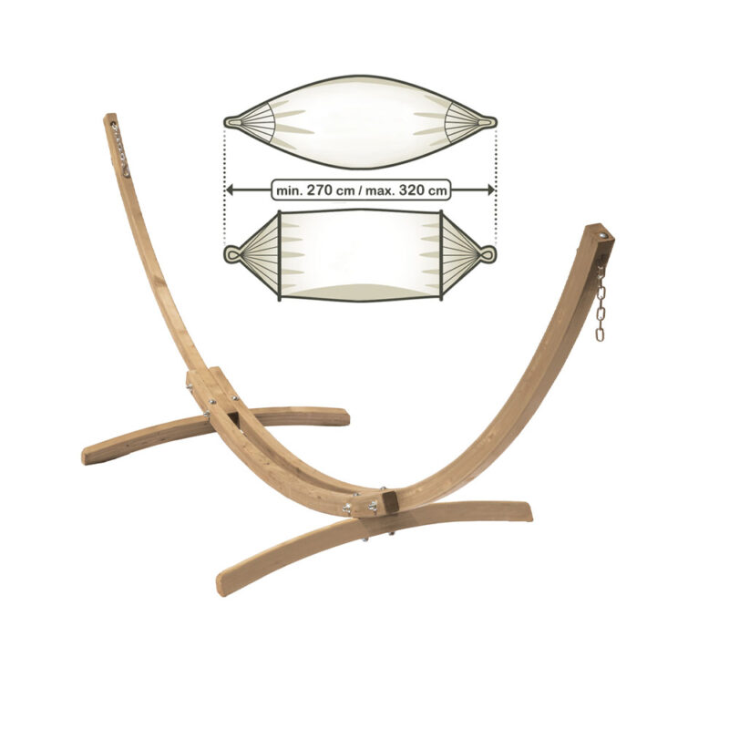 Kronos: Soporte [Madera FSC] p/ Hamaca [270-320cm] Casa y Jardín