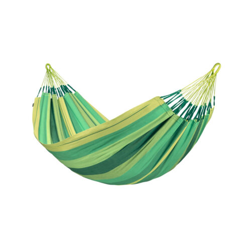 Modesta Jungle: Eco-Hamaca XL 100% Algodón Bio /Hecha a Mano [Lima+tonos Verde]