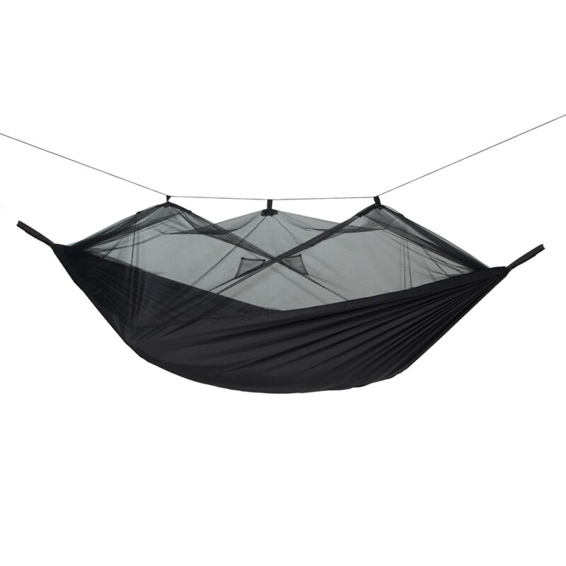 Moskito-Traveller Extreme: Hamaca de Viaje/Portátil c/ Mosquitera impreg. [1p] Exterior/Camping [Negra]