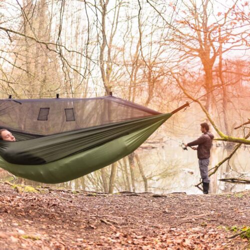 Moskito-Traveller Thermo: Hamaca Portátil de Aventura c/ Mosquitera+bolsillo Térmico [1p] Exterior/Camping - Imagen 5