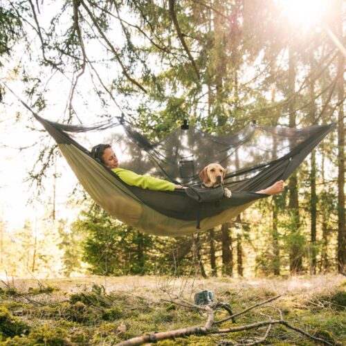 Moskito-Traveller Thermo XXL: Hamaca Portátil de Aventura c/ Mosquitera+bolsillo Térmico [1p] Exterior/Camping - Imagen 4