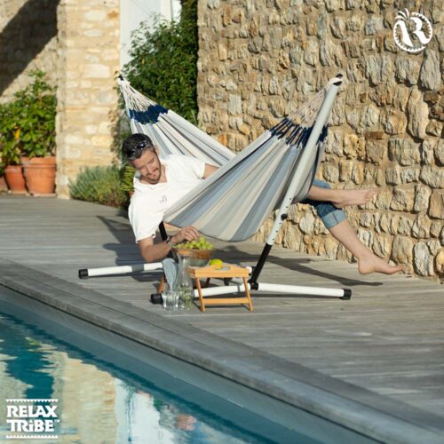 Nautico Cool Grey: Soporte de Acero para Hamaca [Casa y Jardín] - Imagen 3