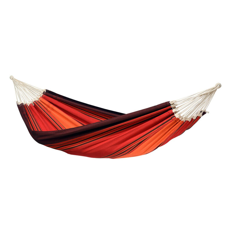 Paradiso Terracotta: Hamaca XXL [2-3p] Brasileña /Hecha a Mano [Naranja+Roja]