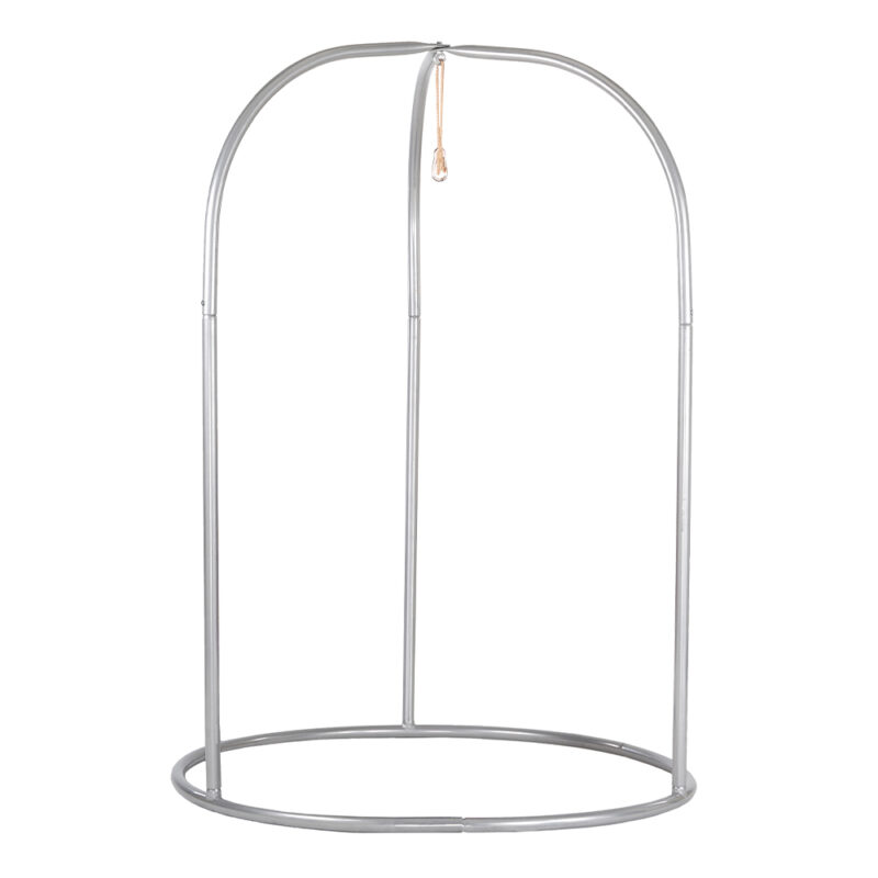 Romano Silver: Soporte de Acero para Hamaca Silla [Ajustable] Casa y Jardín [Metalizado/Plateado]