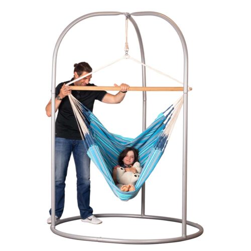 Romano Silver: Soporte de Acero para Hamaca Silla [Ajustable] Casa y Jardín - Imagen 3