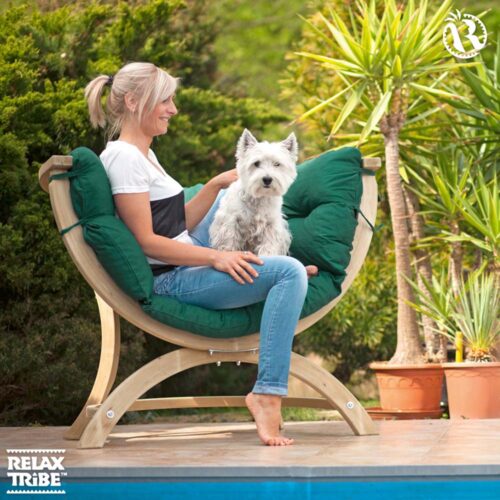 Siena Uno Verde: Sillón Lounge [1p] de Madera FSC [Casa y Jardín]+Cojín de Exterior - Imagen 4