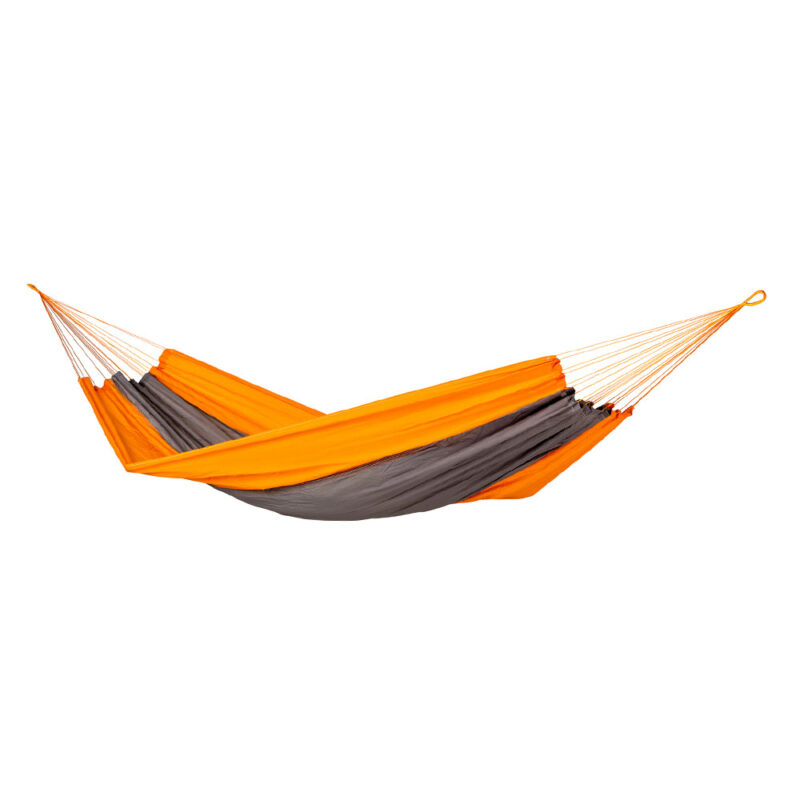Silk Traveller Techno: Hamaca de Viaje/Portátil [1p] Exterior/Camping [Naranja+Gris]