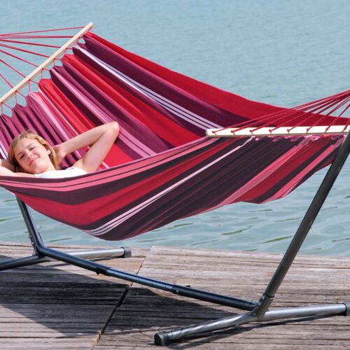 SummerSet: Conj. Soporte [Acero]+Hamaca XL de Exterior c/ Barras [1p] Casa y Jardín - Imagen 4